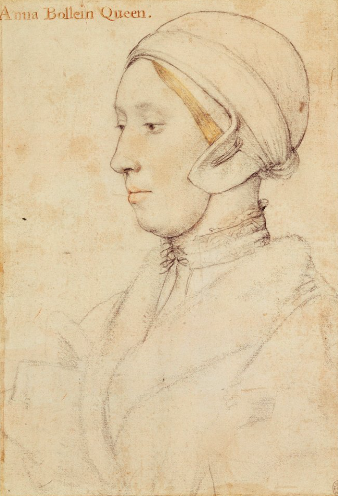 A Holbein sketch of a Tudor woman, believed to be Anne Boleyn. 
