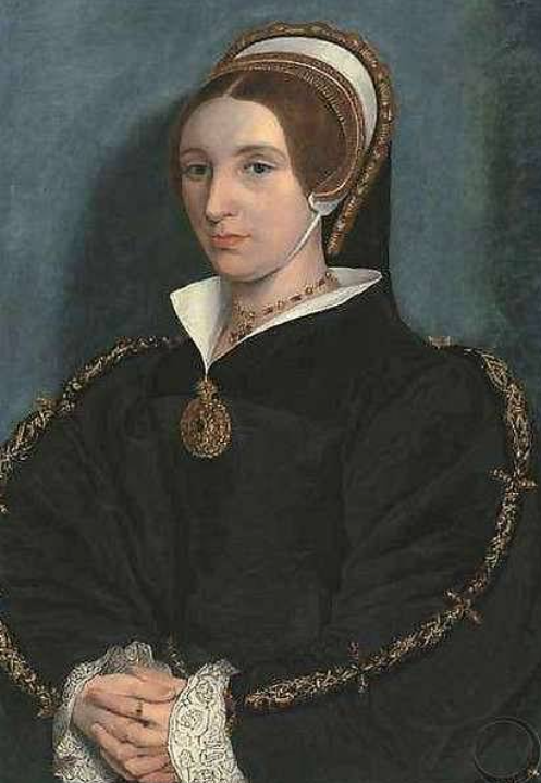 A Holbein portrait of a Tudor woman believed to be Katherine Howard.